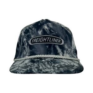 Vintage Freightliner Trucks Hat Snapback Cap Black & White Camo 80s 90s New